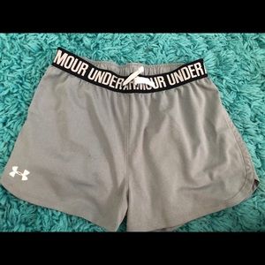 Grey Under Armor athletic shorts